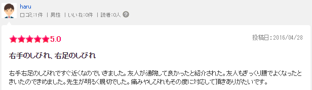 あんさんぶる治療院の口コミ 杉並区【エキテン】1