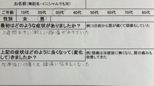 会社を休むほどの頭痛【30代男性】正しいと思っていた姿勢が原因だった1症例